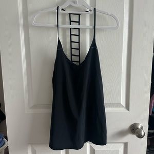 Lululemon black mesh tank top